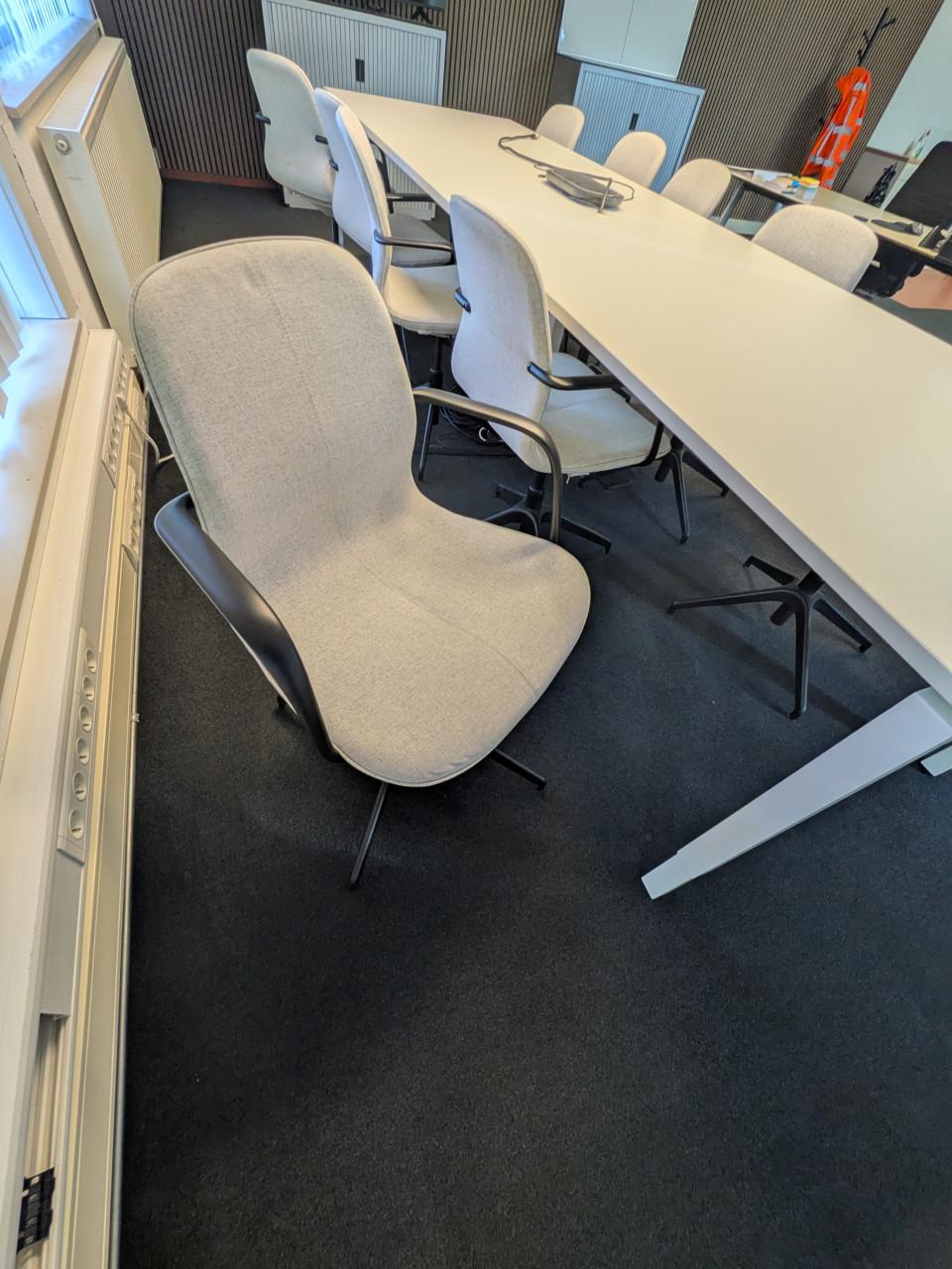 Vergadertafel, grote tafel, grote werktafel incl 10 stoelen