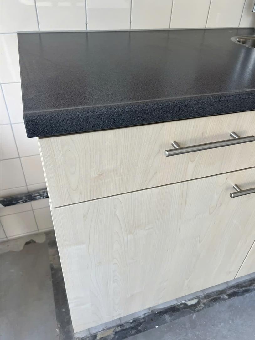 Bruynzeel keuken - hout/eiken/zand/RVS/grijs