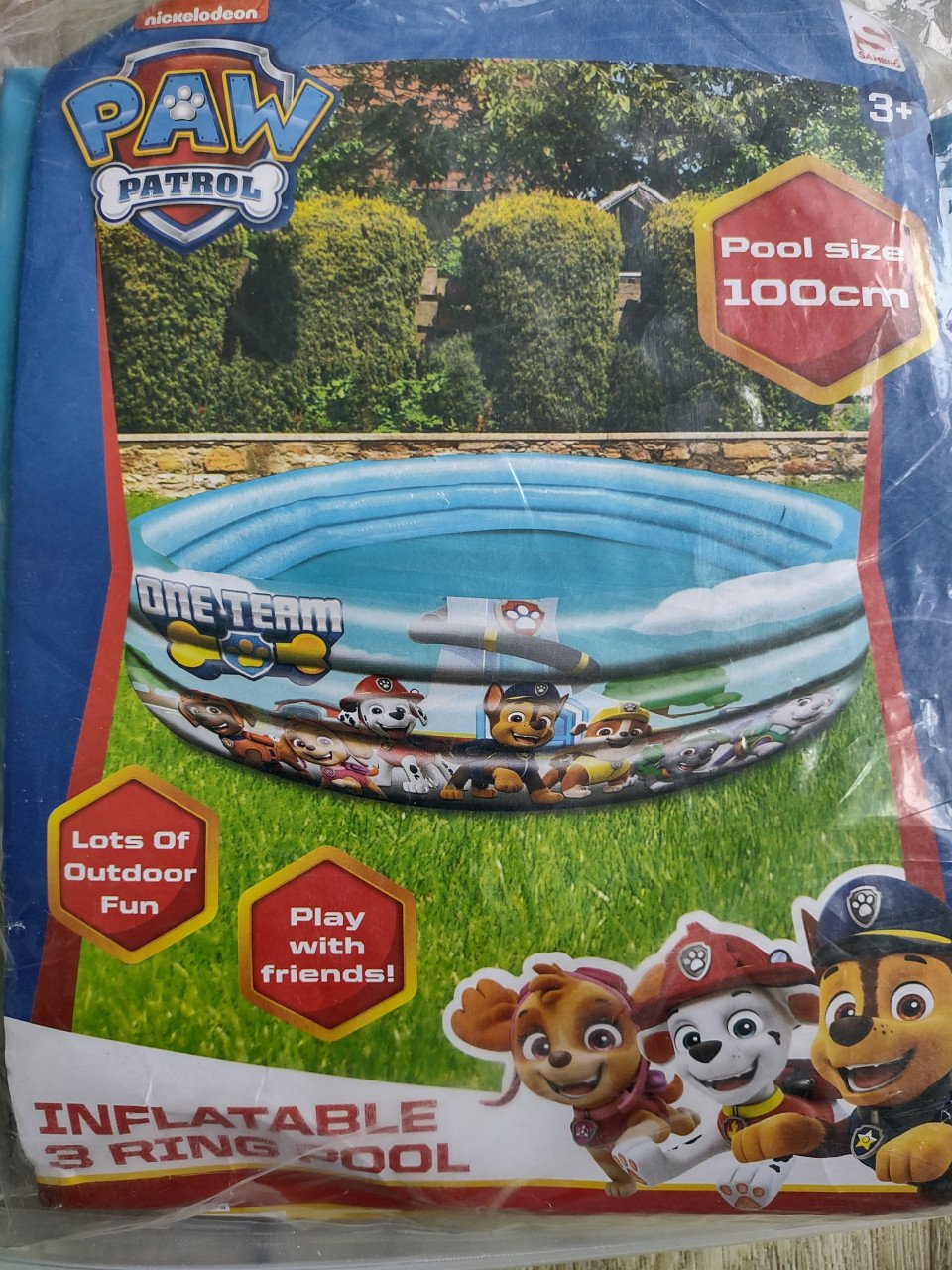 Nieuw Paw Patrol zwembad! 100 cm doorsnede. Opblaasbad.