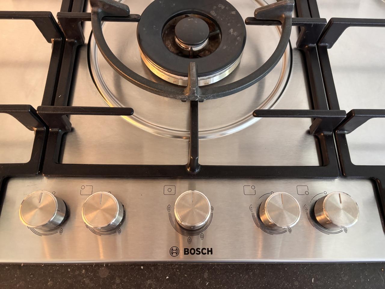 5pits Bosch gastoestel, 90cm breed