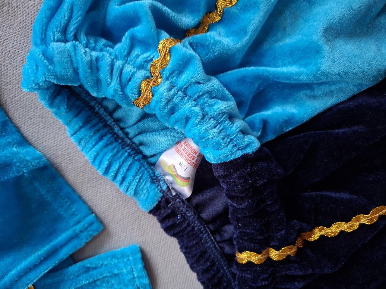 Pietenpak blauw maat 128