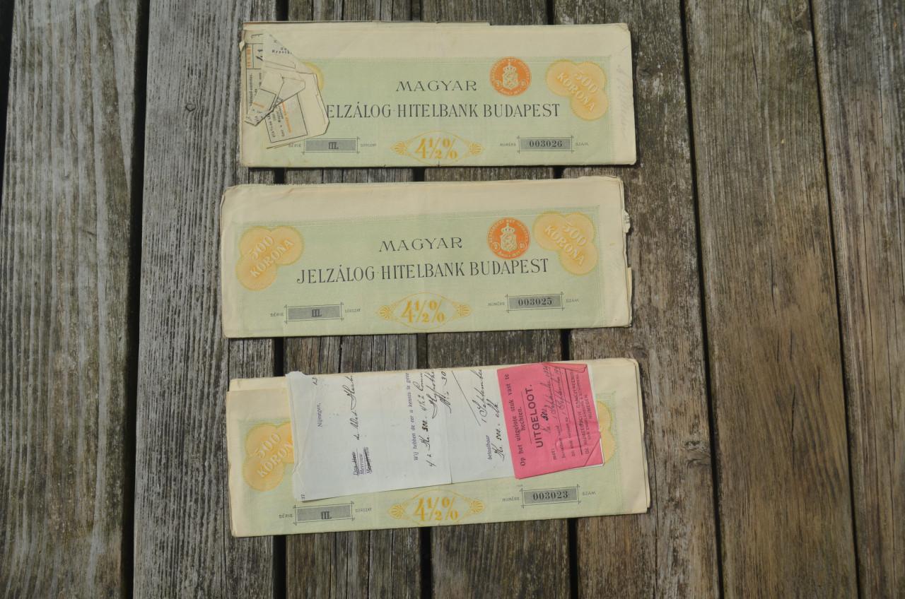 Diverse oude aandelen 1870 - 1910