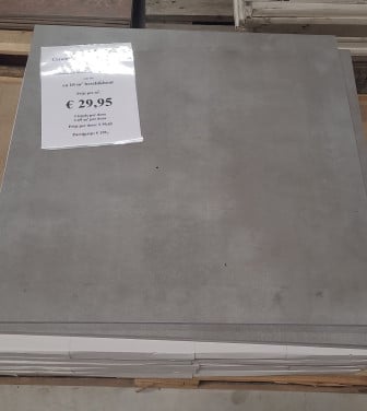 Ca 10 m² tegels, Limone Town Grey 75x75 cm, per m² van € 50,82 voor