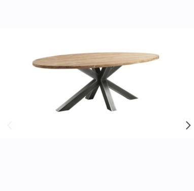 Eettafel  Mangohout 200x100 cm ovaal (wegens verhuizing)
