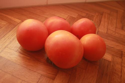 5 tomaten uit eigen tuin