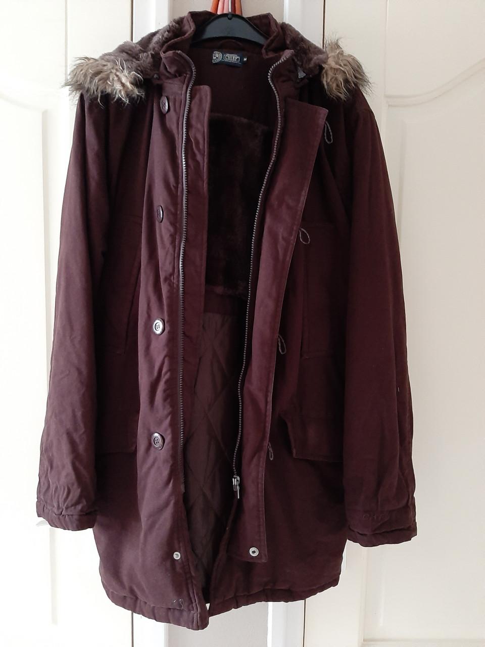 WARME DAMES WINTERJAS - GEVOERD BRUIN - MAAT M