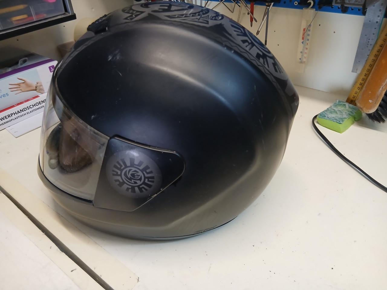 GREX brommer helm - Zwart met tribal print