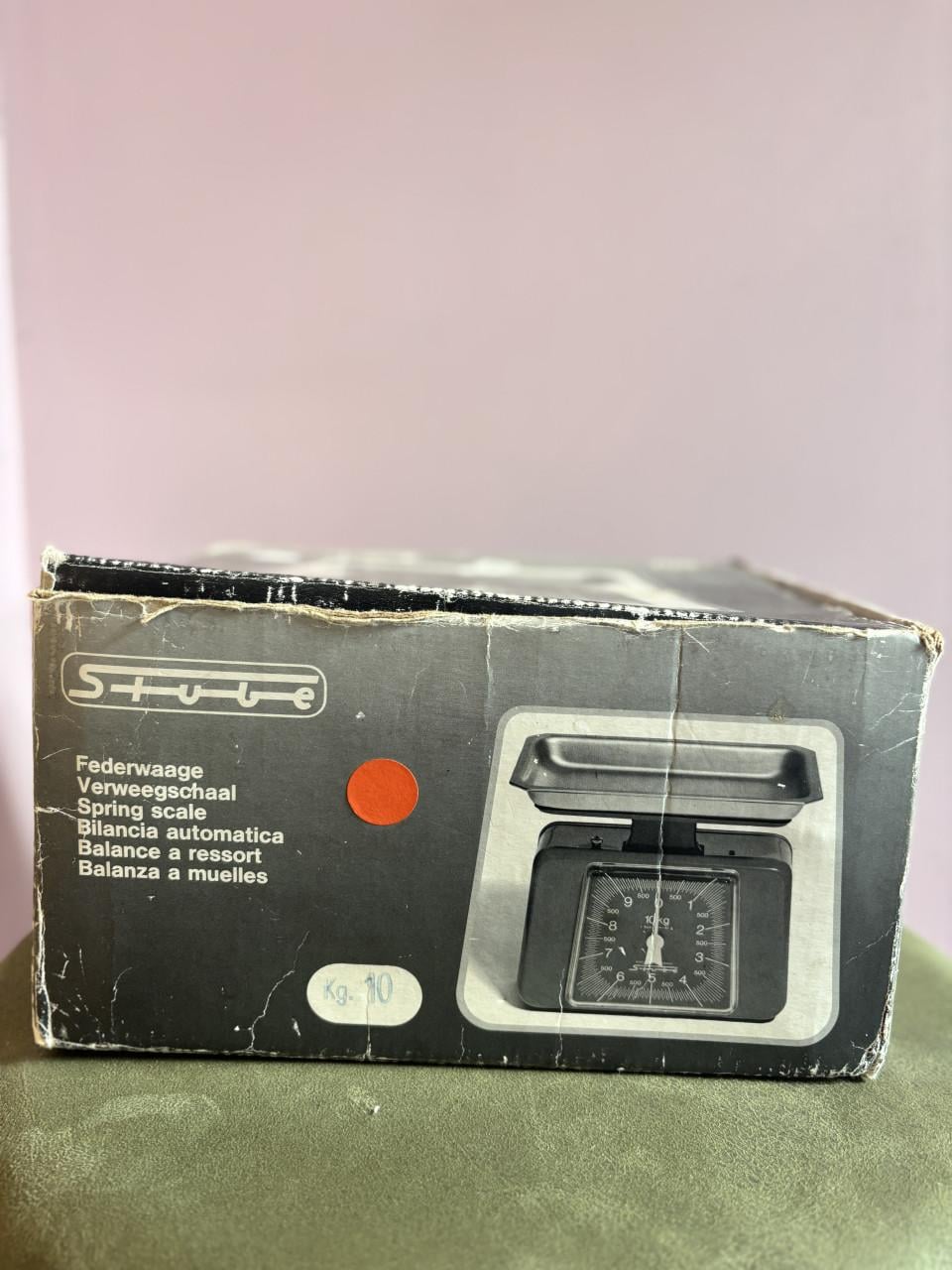 Vintage Stube Keukenweegschaal Rood - Jaren  ‘60 / ‘70