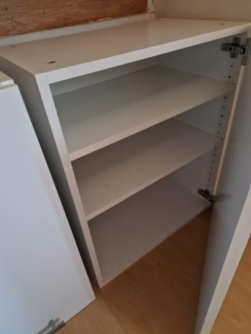 5 keukenkastjes - bovenkastjes - wit RVS greep