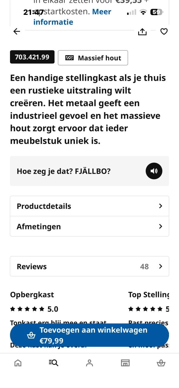 Tjallbo stellingkasten Ikea