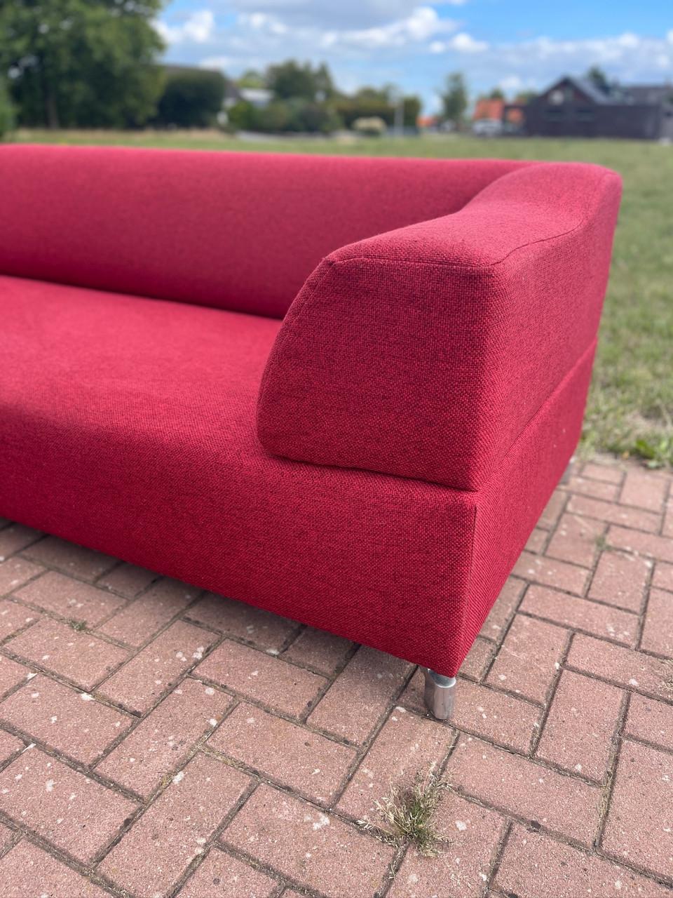 Leolux Faya Lobi stoffen hoekbank 298 cm diepe zit | Rood | ZGAN