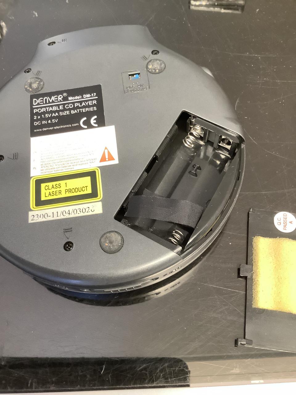 Draagbare Cd speler, discman Denver DM-17