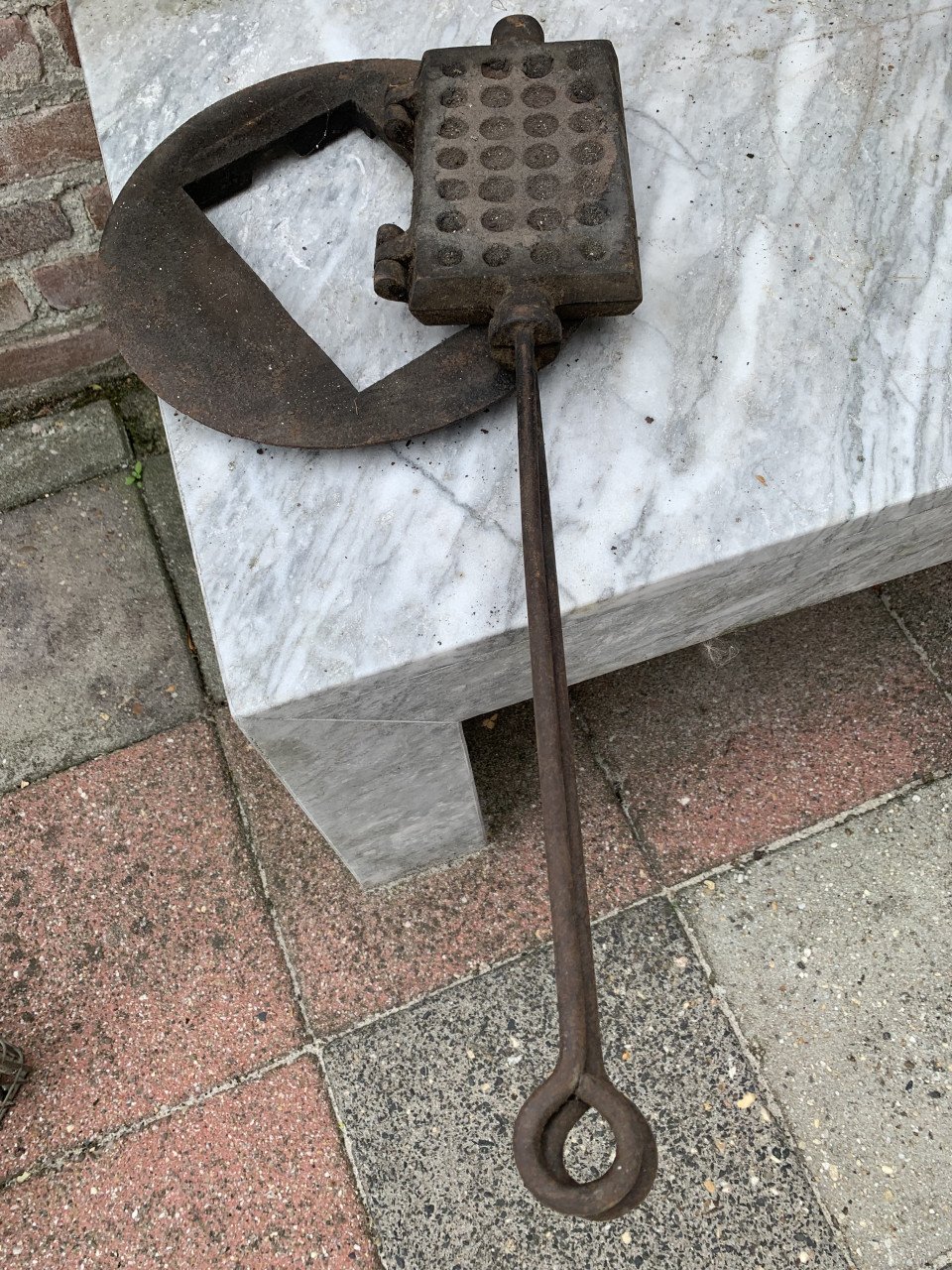 Oud wafelijzer