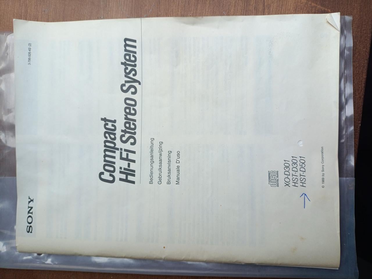 HST-D501 sony hifi stereo toren