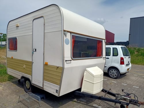 Uniek mooie Retro oldtimer 1974 , Wehl caravan met voortent