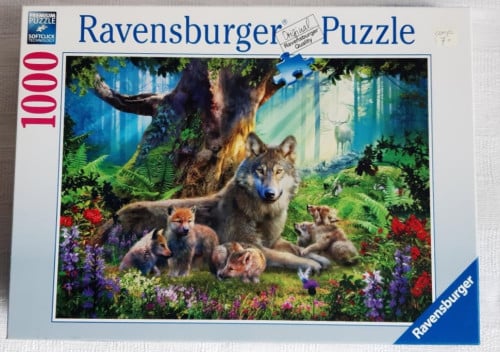 Ravensburger puzzel Familie wolf in het bos, 1000 stukjes