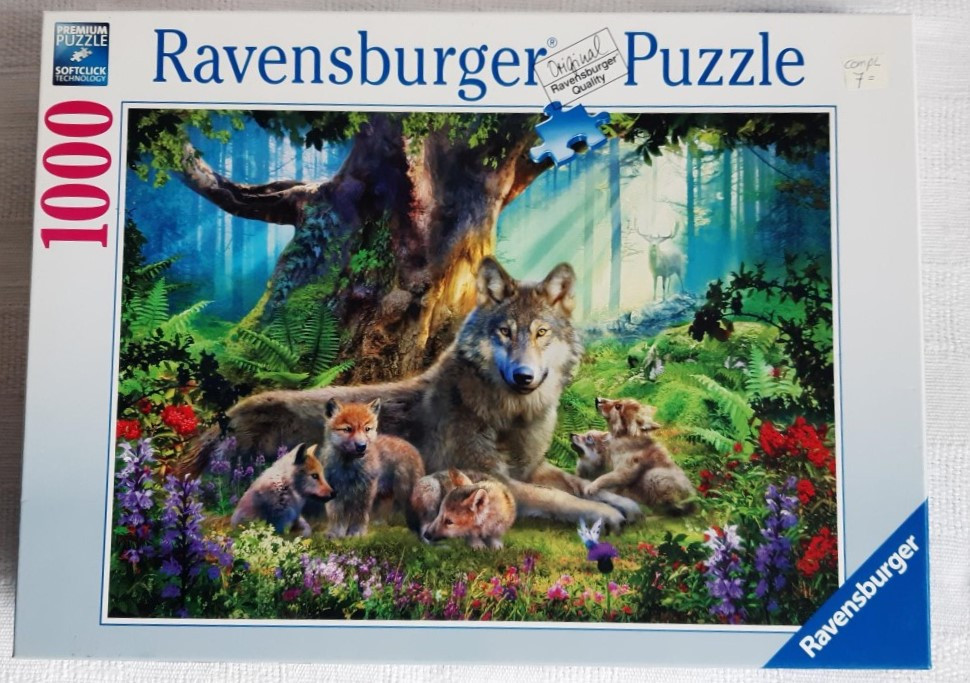 Ravensburger puzzel Familie wolf in het bos, 1000 stukjes