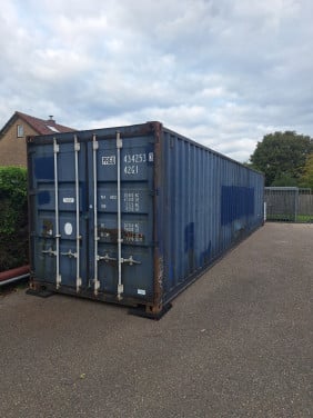 Container 40ft, zeecontainer, opslagcontainer, opslagruimte, berging