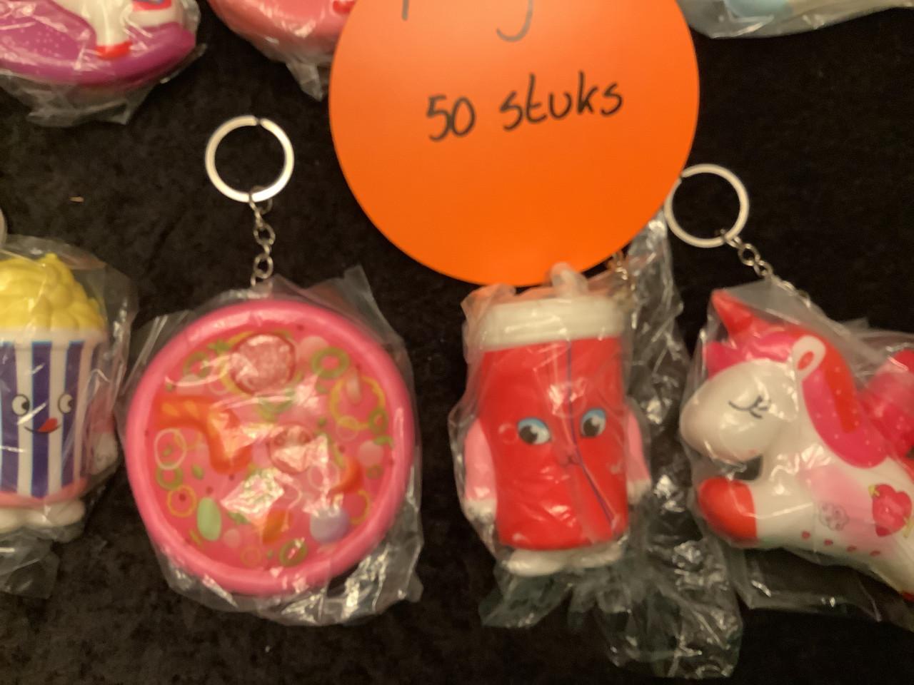 Partij super leuke squishy sleutelhangers. ( partij 227)