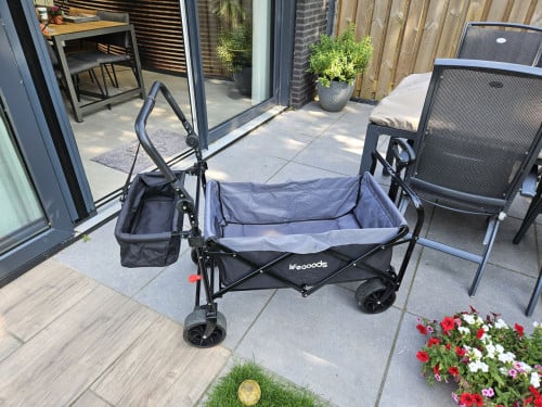 Opvouwbare bolderwagen met rubberen wielen