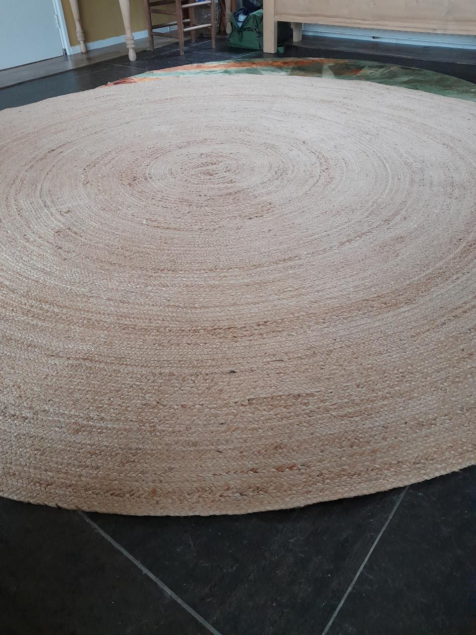 Rond jute vloerkleed