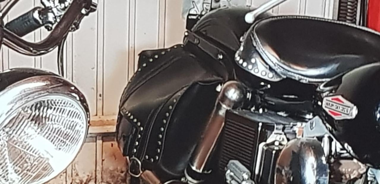 Lederen vintage motortassen HD