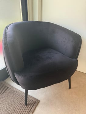 Zwarte Fauteuil- Velvet Zwart