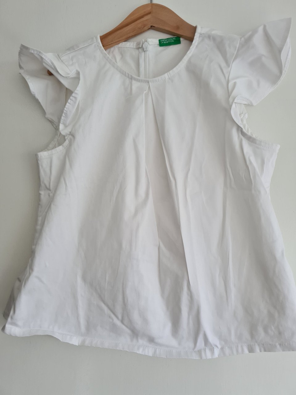 Benetton wit blousje Mt 122-128