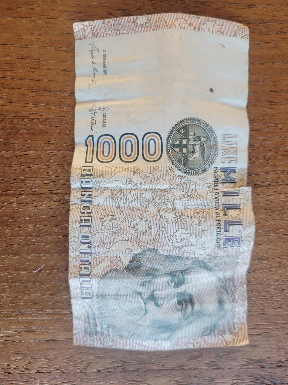 Bankbiljet 1000 lire Italië uit de Marco Polo serie