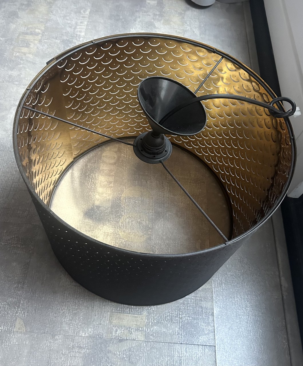 Lampenkap zwart met goud