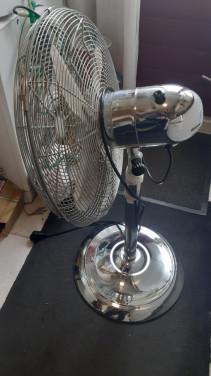 3 x VENTILATOR - Vintage verchroomd! & Rechte Staaf &Vierkante Ventilator