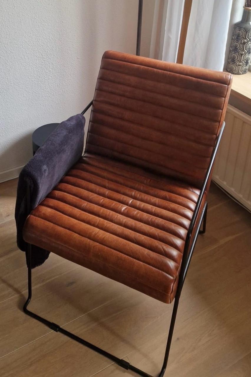 Lederen stoel