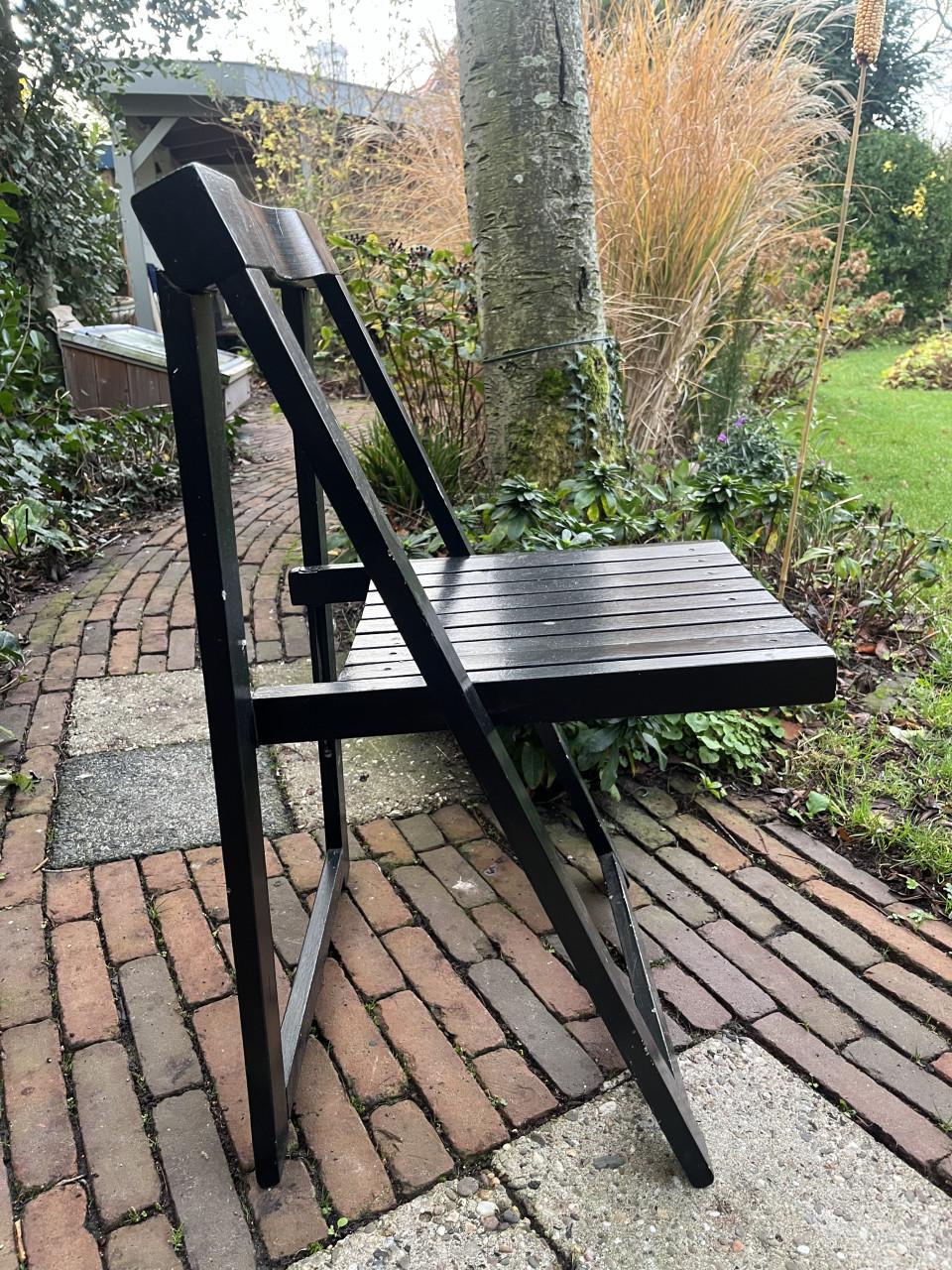 Klapstoel hout zwart