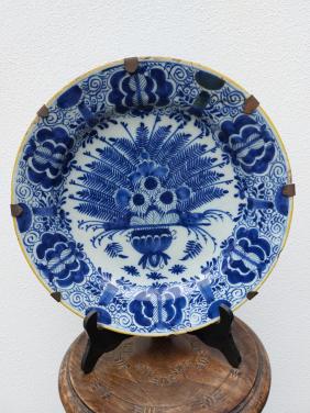 Antiek pauwenbord 18e eeuw