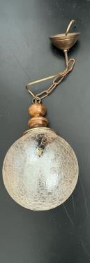 Vintage hanglamp craqueléglas