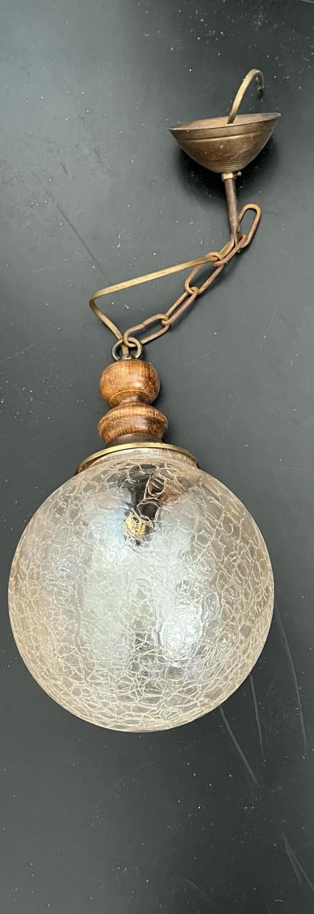 Vintage hanglamp craqueléglas