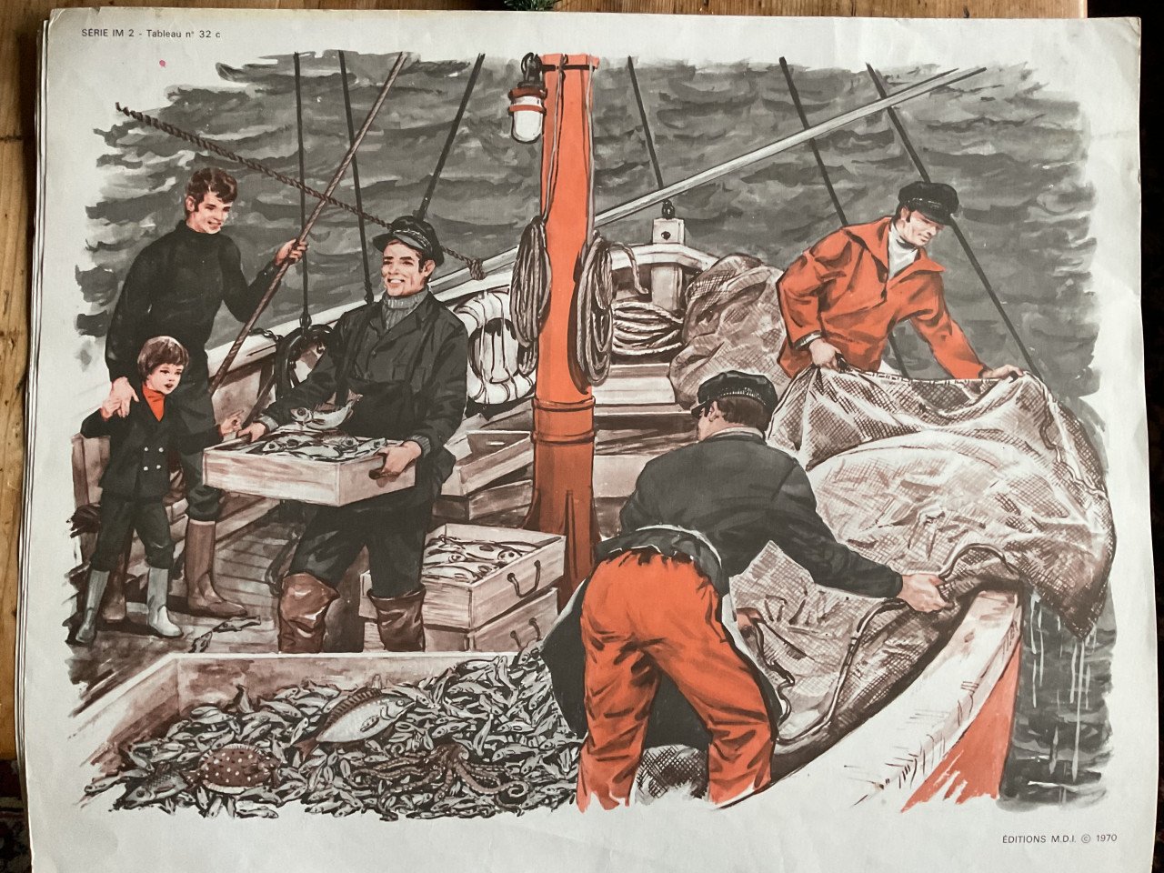 Vintage schoolplaten Frankrijk