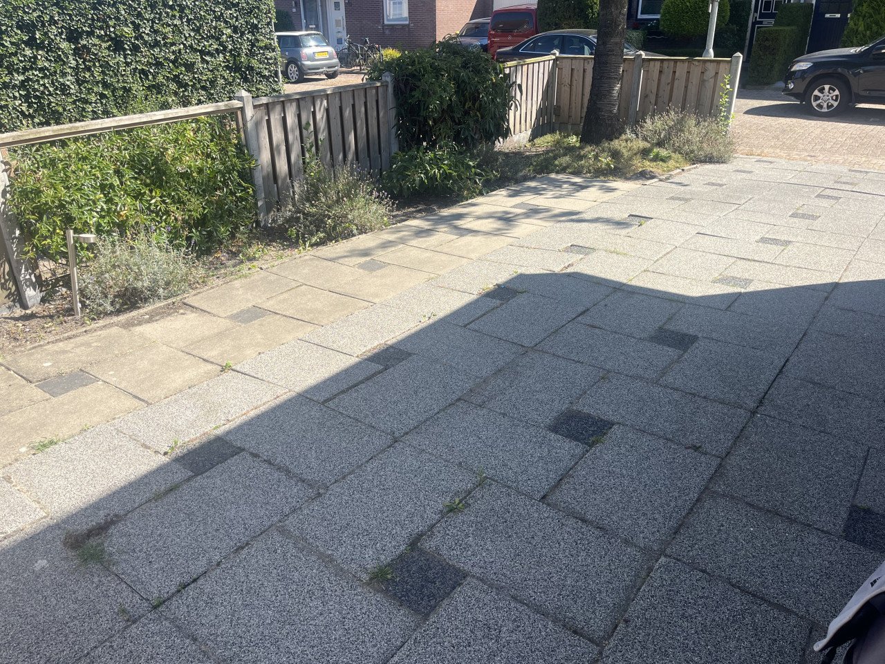 Grindtegels 40x60, ongeveer 30/40m2