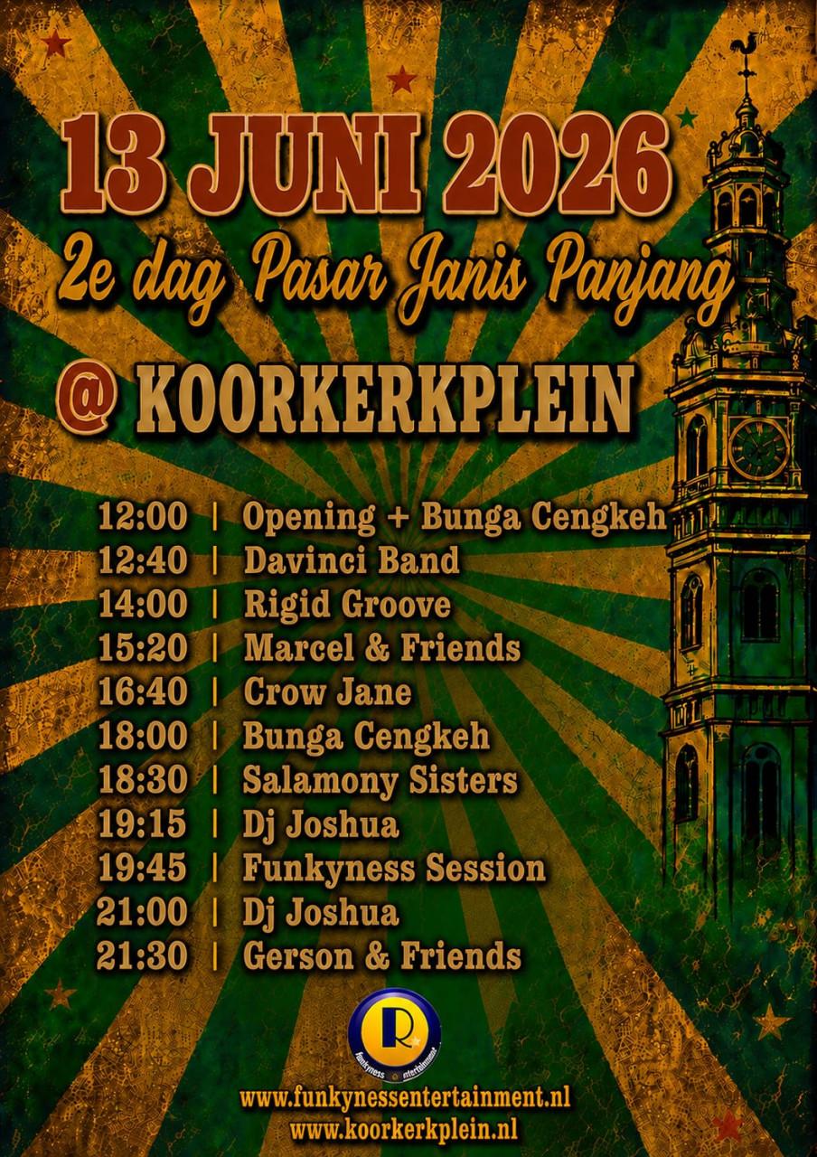 12 T/M 14 JUNI | PASAR JANIS PANJANG | KOORKERKPLEIN, MIDDELBURG