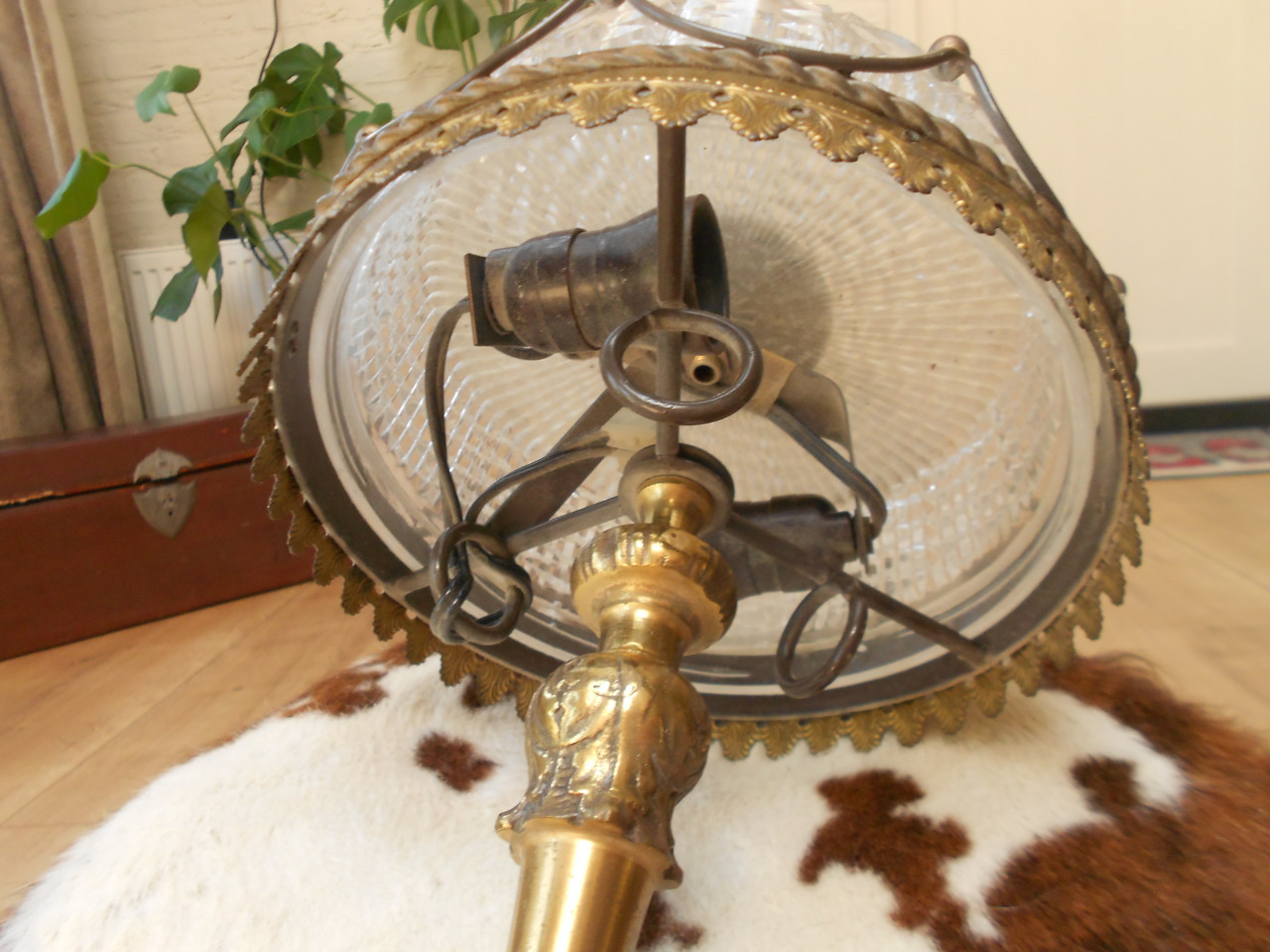 Antieke zware hallamp hal lamp plafondlamp
