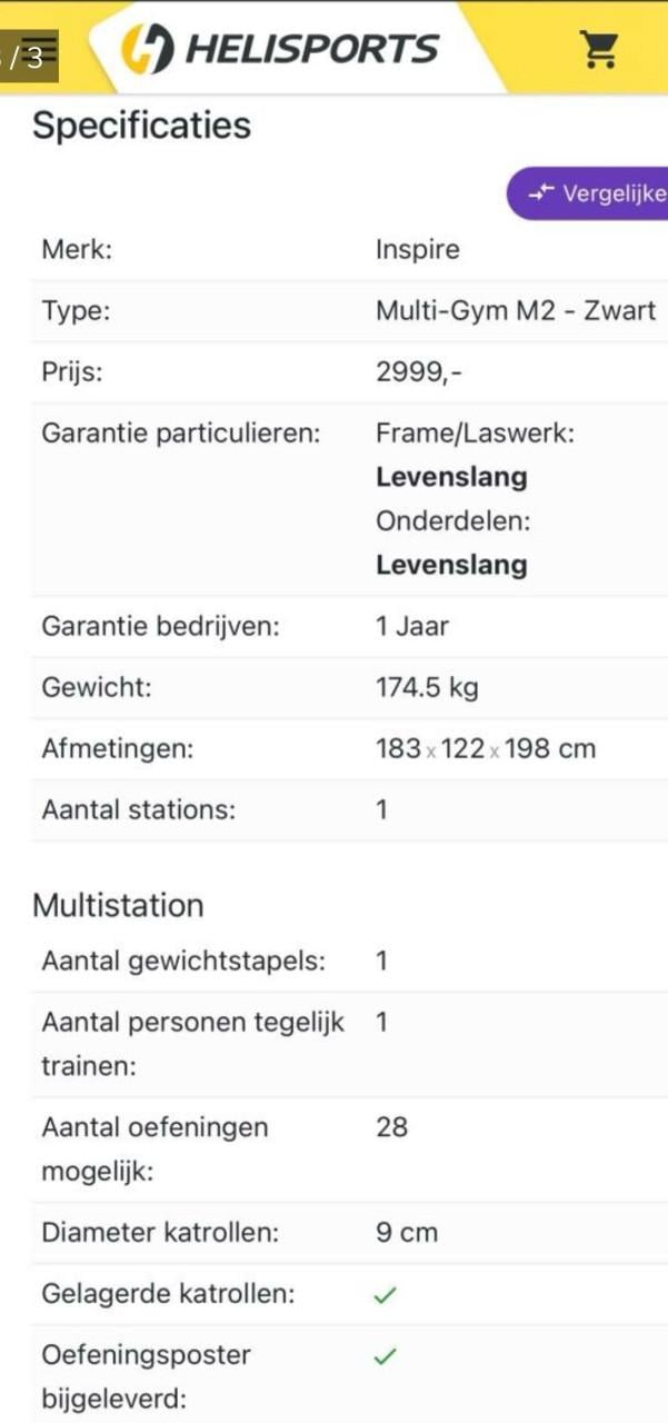 Inspire Multi Gym M2 zwart krachtstation