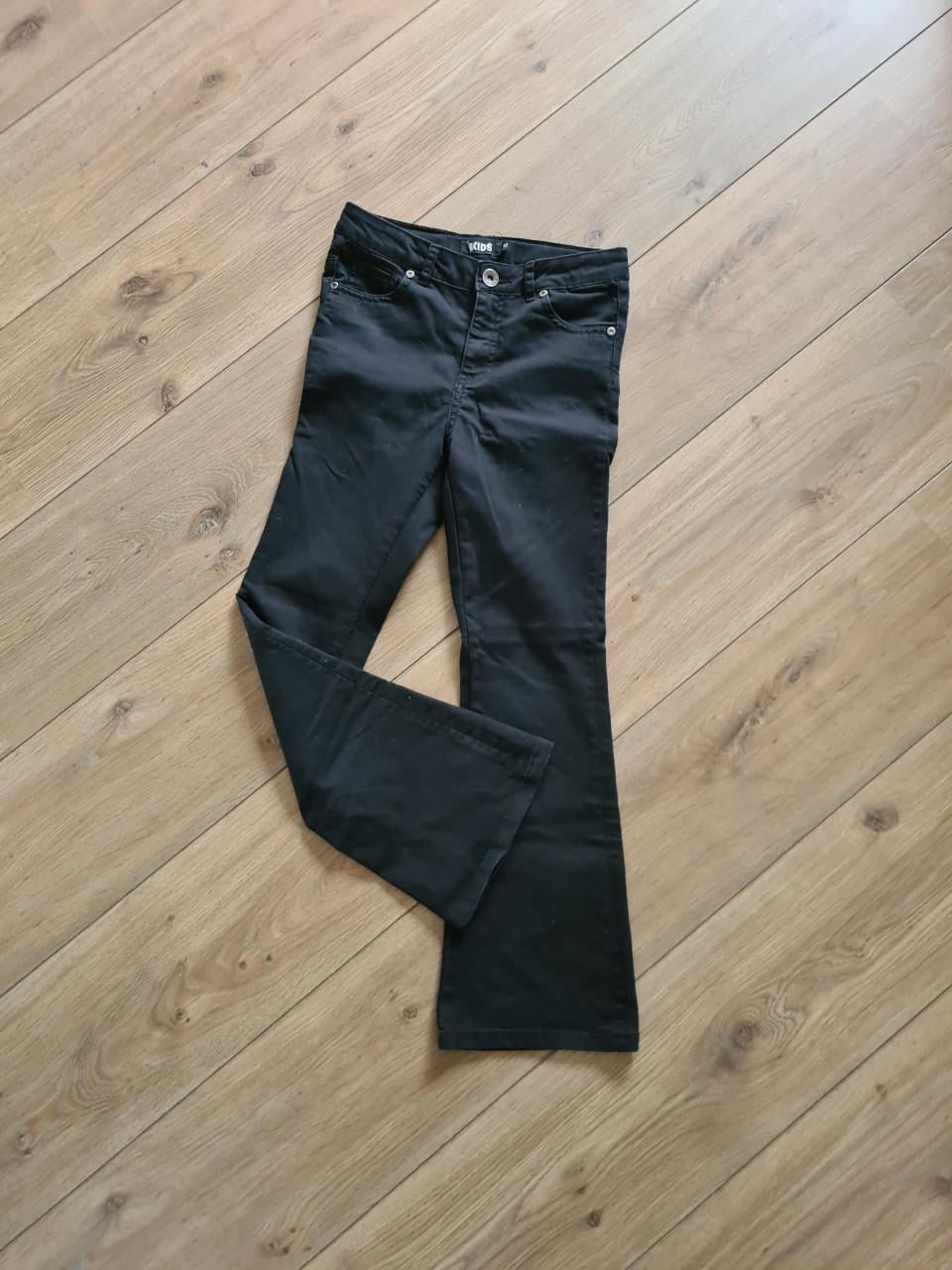 Zwarte spijkerstof Flared broek Kids Mt 140
