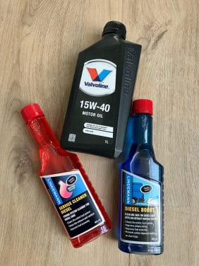 Lindemann Diesel reiniger en Valvoline olie 15W40