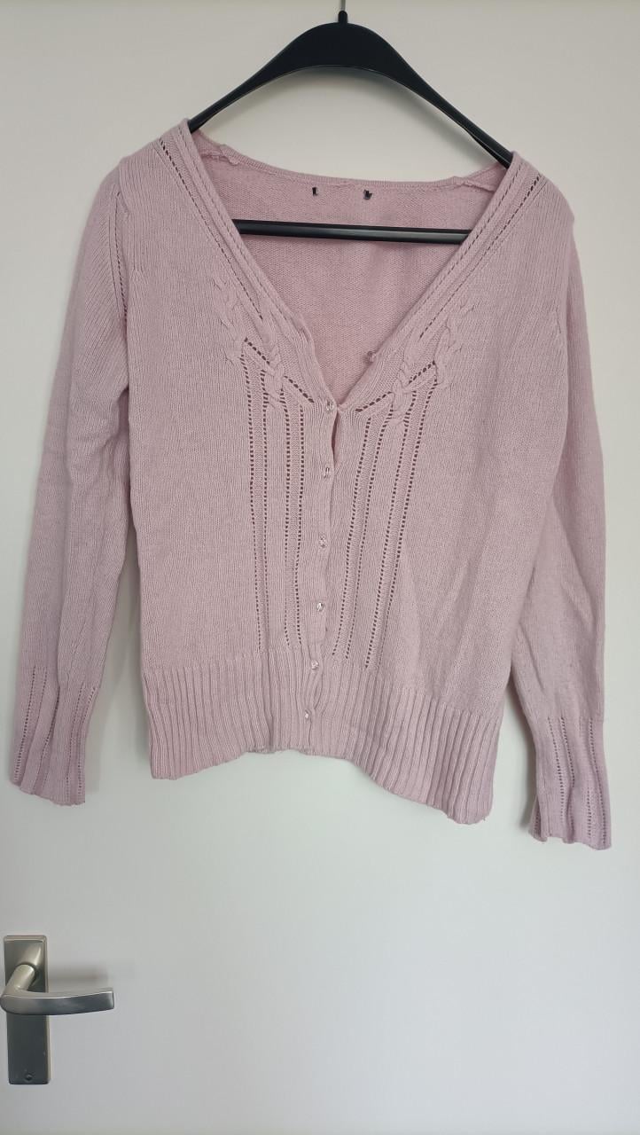 Vestje, heel licht roze van kleur. Maat 36/38.