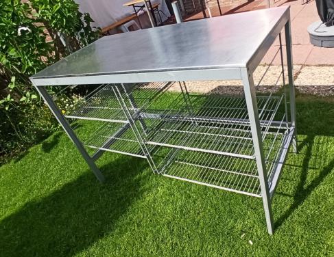 Verstelbare RVS (keuken) werktafel