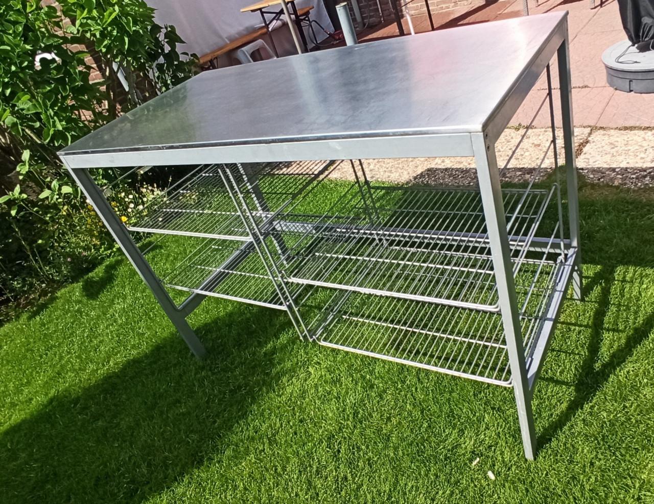 Verstelbare RVS (keuken) werktafel
