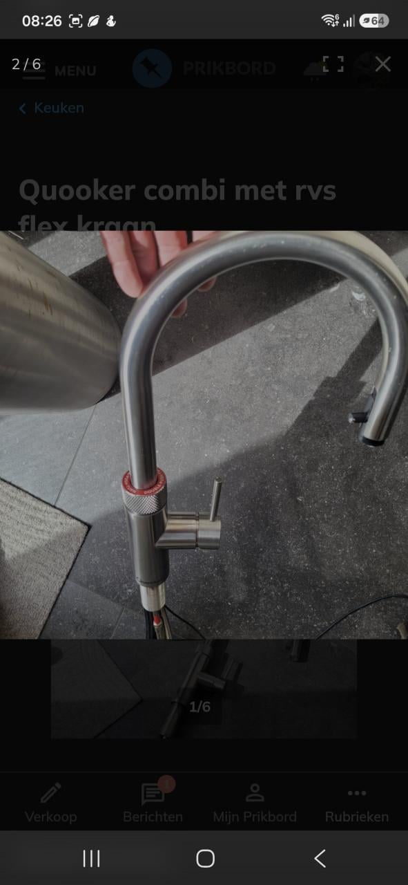 Quooker compleet met rvs flex kraan