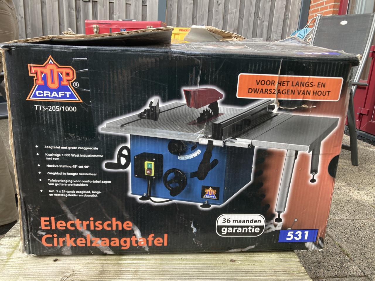 Cirkelzaag tafel Topcraft zgan