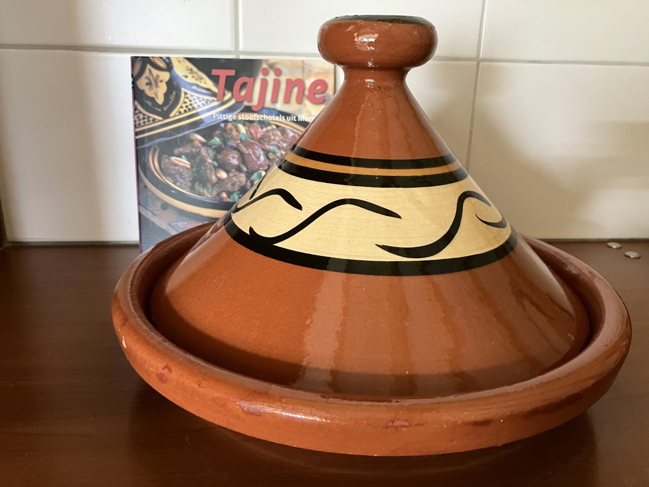 Tajine geglazuurd met kookboek