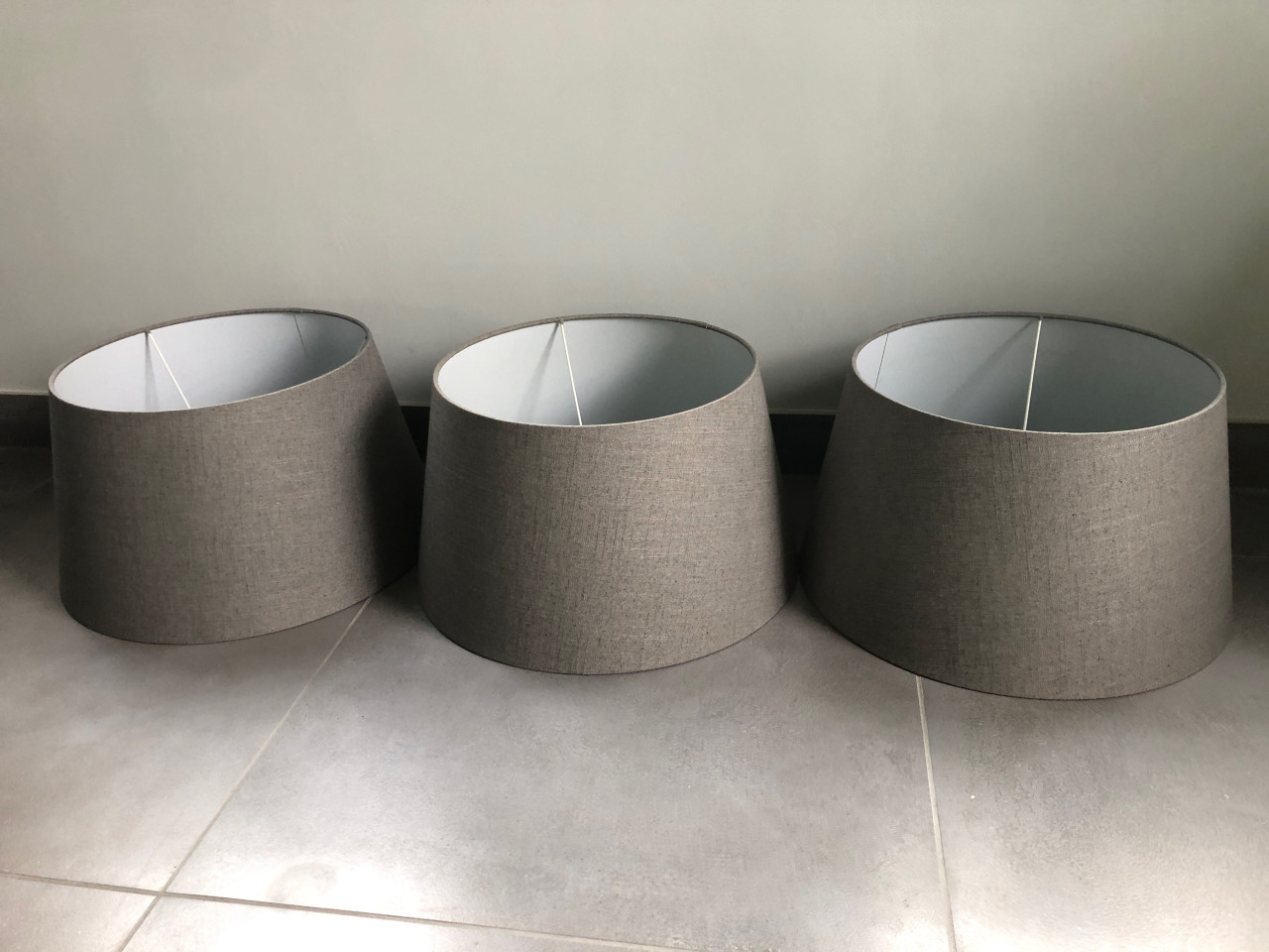 3x stoffen lampenkap. landelijke stijl.